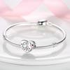 Original Charmscopper Parent-Child Heart-Shaped Beads Fit Charms Platabracelets For Women Women Jewelry Making Diy