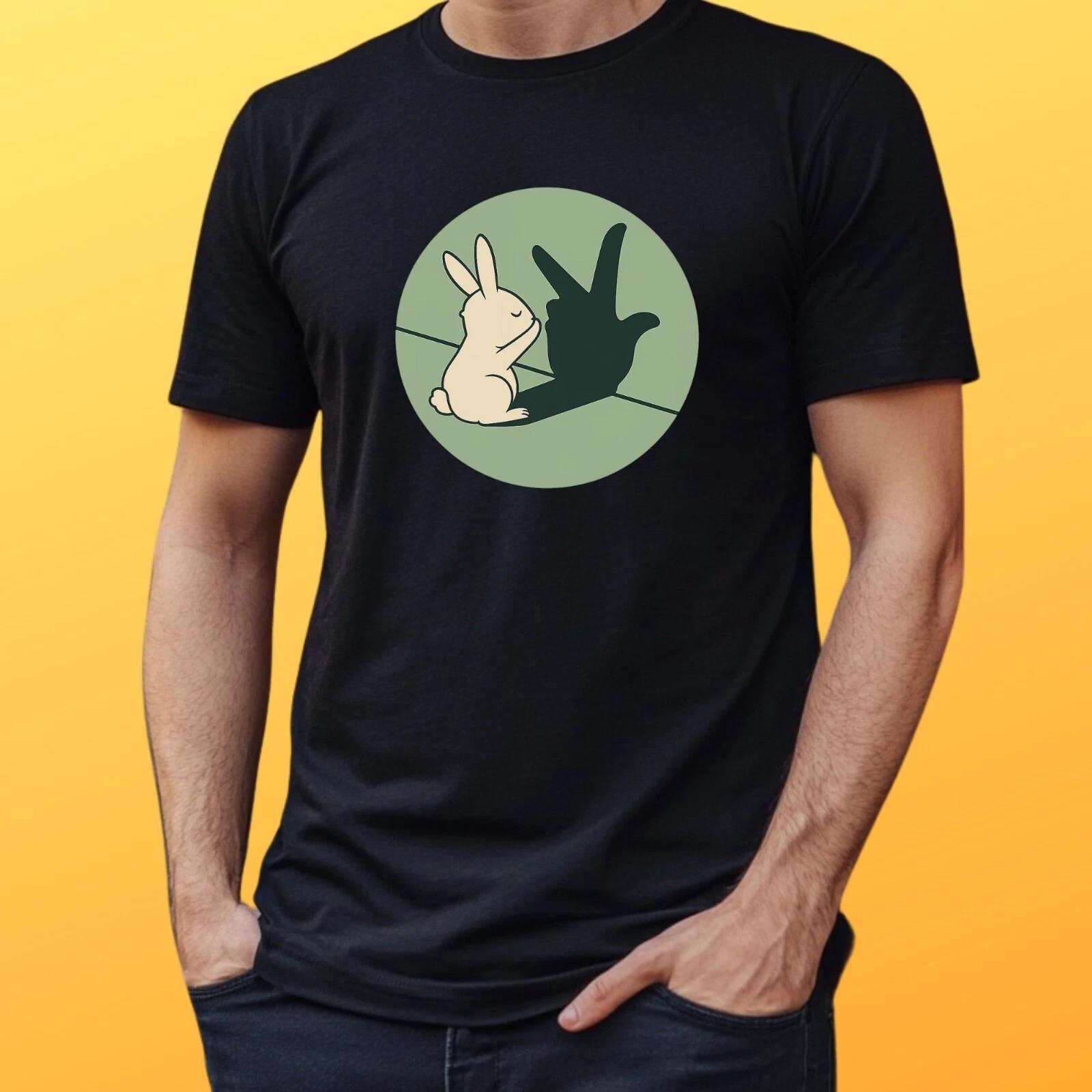 T-Shirt Herren Lustiger Hase Retro Ostern Motiv Baumwolle Größe S bis 5XL S