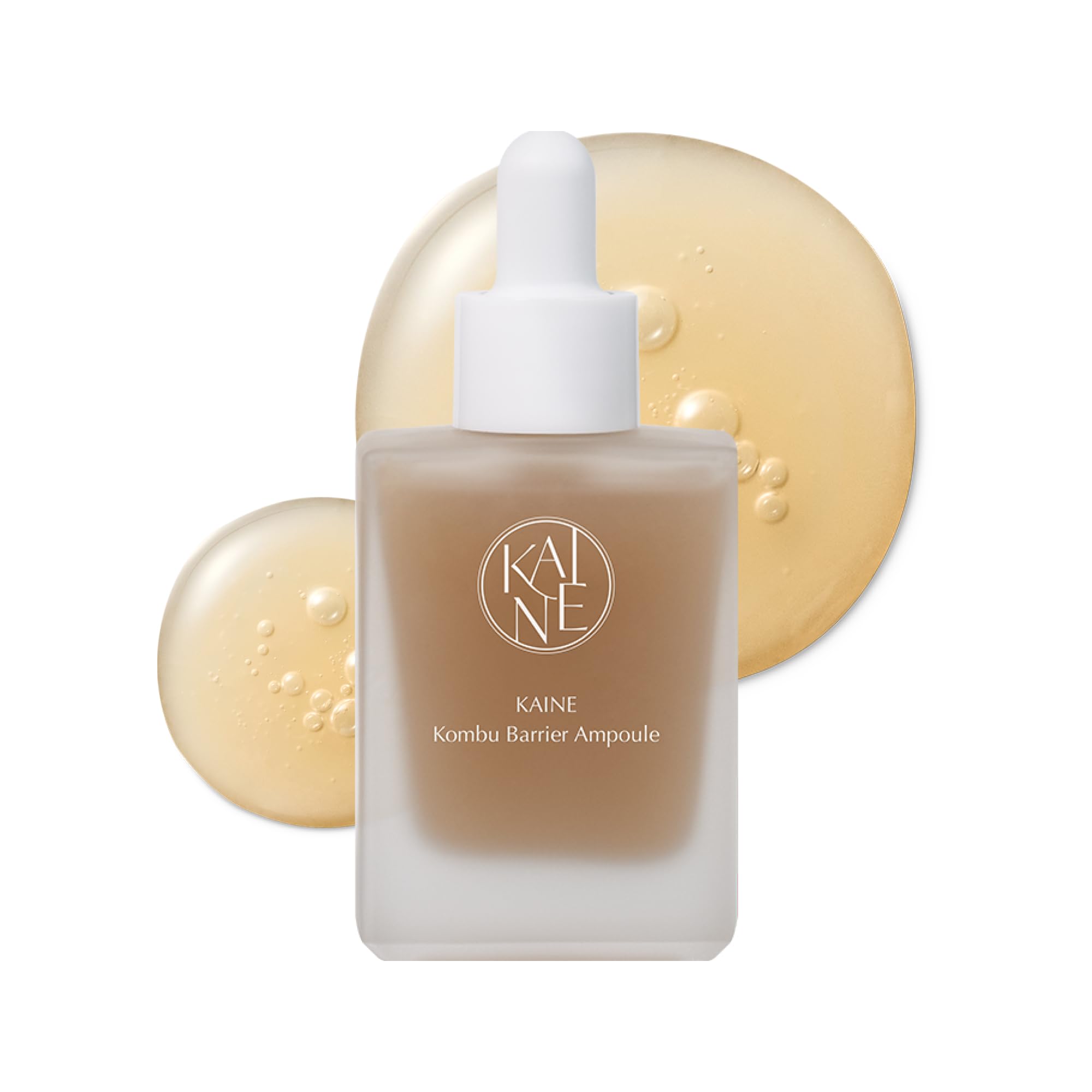 Kaine Kombu Barrier Ampoule Moisturizing Serum with 73% Fermented Kombucha, 5% Panthenol, and Ceramides for Moisture and Skin Barrier Care. Korean