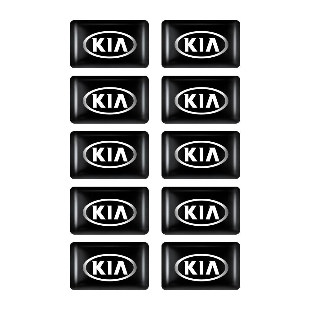CAUWZ1 10/20/50Pcs 3D Epoxy Resin Emblem Stickers Decals For Kia Picanto Sportage Sonet Cerato Soul Sorento Rio Ceed Niro Ray Carnival