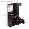 Modern, Compact Hallway Wardrobe, Coat Cabinet and Shoe Cabinet Combination, Entrance Cabinet, Multifunctional Storage Shelf with Mirror