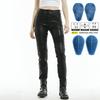 Womens Winter Motorcycle Riding Pants With Fleece Lining Windproof Waterproof Retro Leather Style Silicone Knee Pads