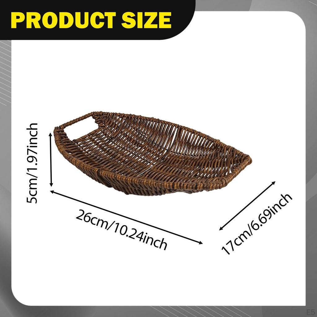 Bread Basket Fruit Woven Look Suitable for Decor Bedroom Pool
