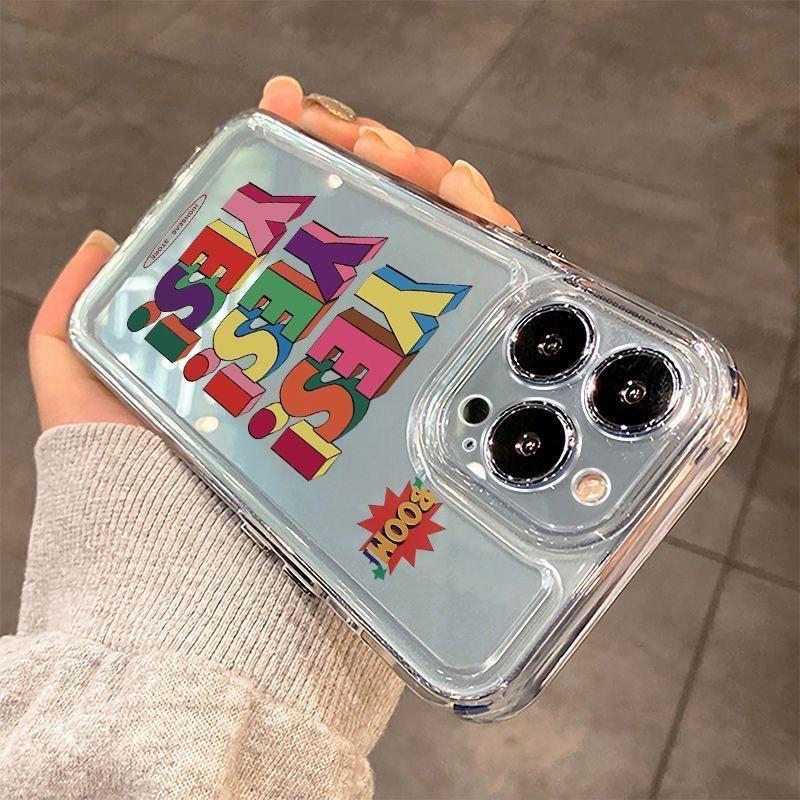 INS Style Colorful Yes Design Clear Phone Case For Xiaomi Mi 15 T Pro 14T 13T Mi 17 Pro 15 14 13 12 11 Lite 5G Silicone Cover
