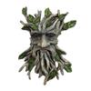 Tree Face Sculpture Greenery Old Man Face Tree Decoration Trunk Hugger Face Statue for Garden Outdoor Tree Decor