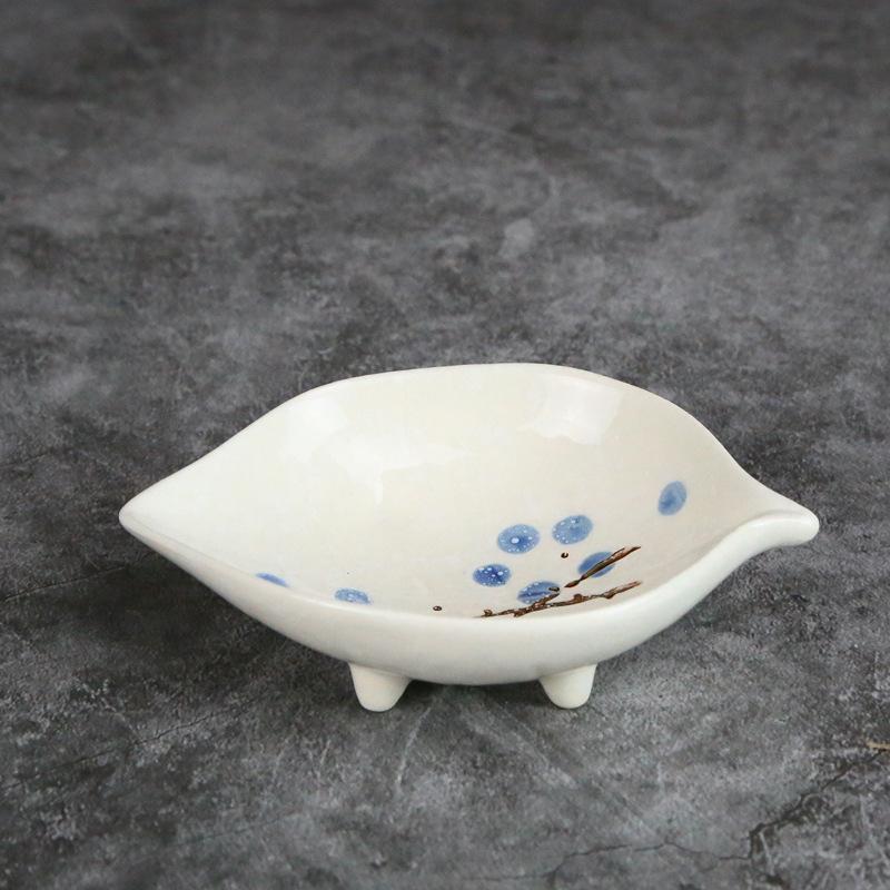 Ceramic Taste Dish Small Plate Mini Soy Sauce Tray Saucer Seasoning Bowl Jam Nut Porcelain Tableware Household Kitchen Supplies