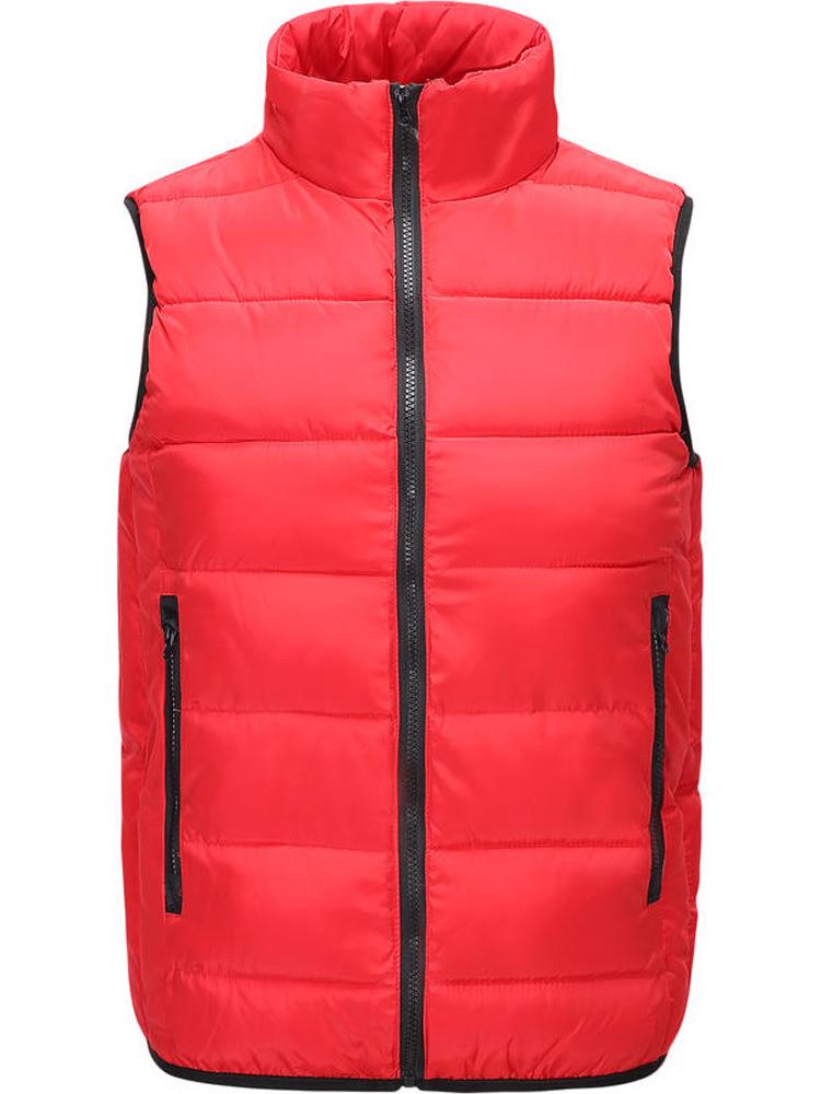 

Унісекс Зимовий Пуховий Бавовняний Жилет – Товстий, Теплий, Верхній Одяг для Відкритого Повітря з Вишитим Логотипом 2XL червоний