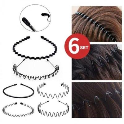 Unisex Lightweight Spring Headband Set of 6