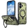 For iPhone 17 Case Compatible with MagSafe Military Protection PC+TPU Kickstand Phone Cover