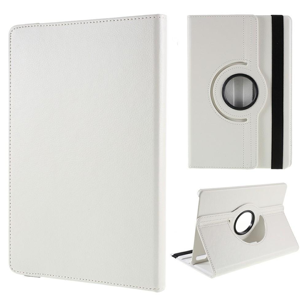 For Samsung Galaxy Tab S10 FE+ Case Rotating Stand PU Leather + PC Tablet Cover with Elastic Band