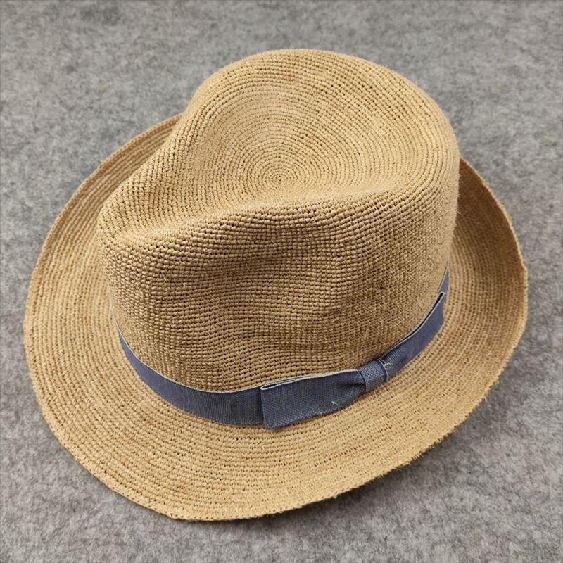 French-style Outdoor Beach Sun Hat - Fine Raffia Straw Jazz Hat, Handmade Woven, Foldable Straw Hat