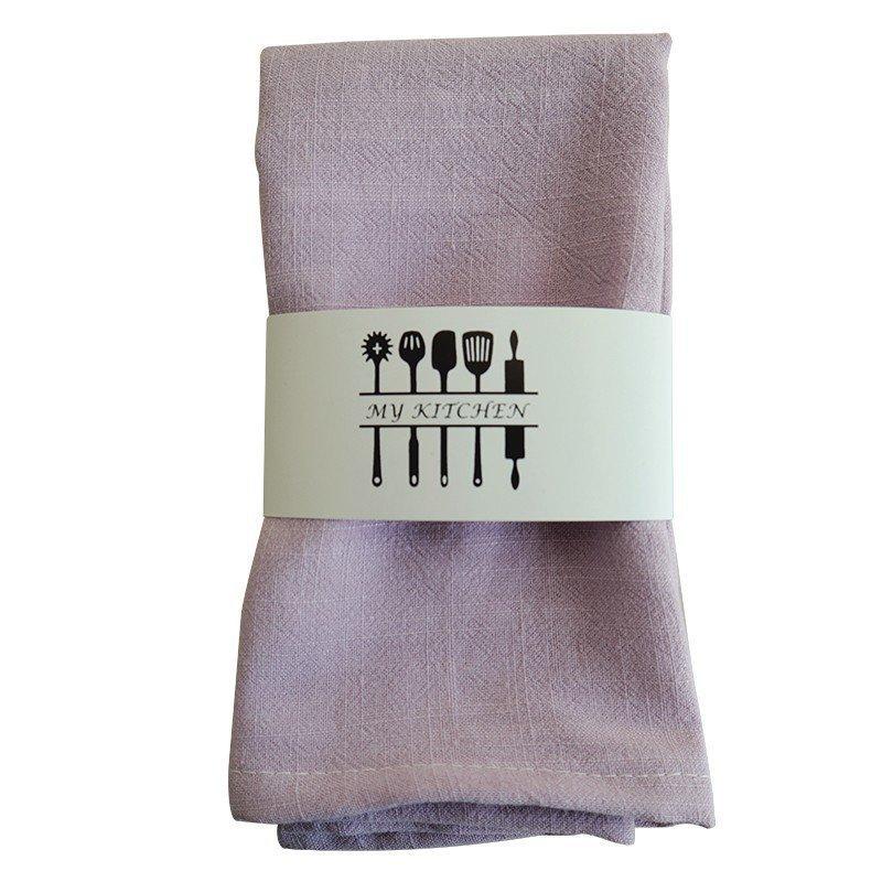 12PCS Cotton Linen Wedding Napkins 40X40cm Kitchen Tableware Towel,Soft Cloth, Reusable For Party Birthday Wedding Decor