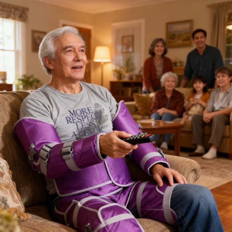 Travel/Outdoor Portable Massager - Electric Air Compression Socks for Leg Foot Detox