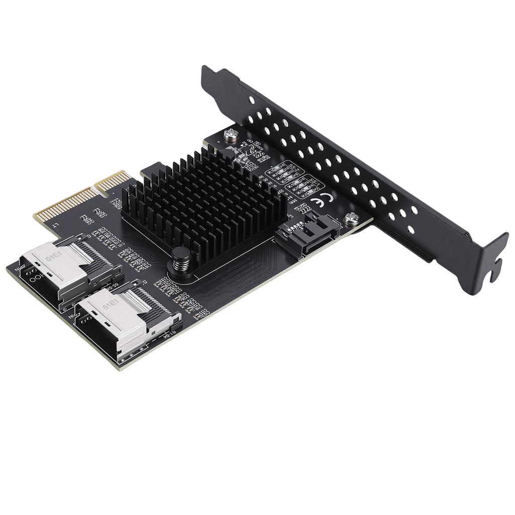 PCIe to Serial ATA Card 6Gbps PCI Express 4X to 2 Port MiniSAS SFF 8087 and 1 Port Serial ATA 3.0 Expansion Card for