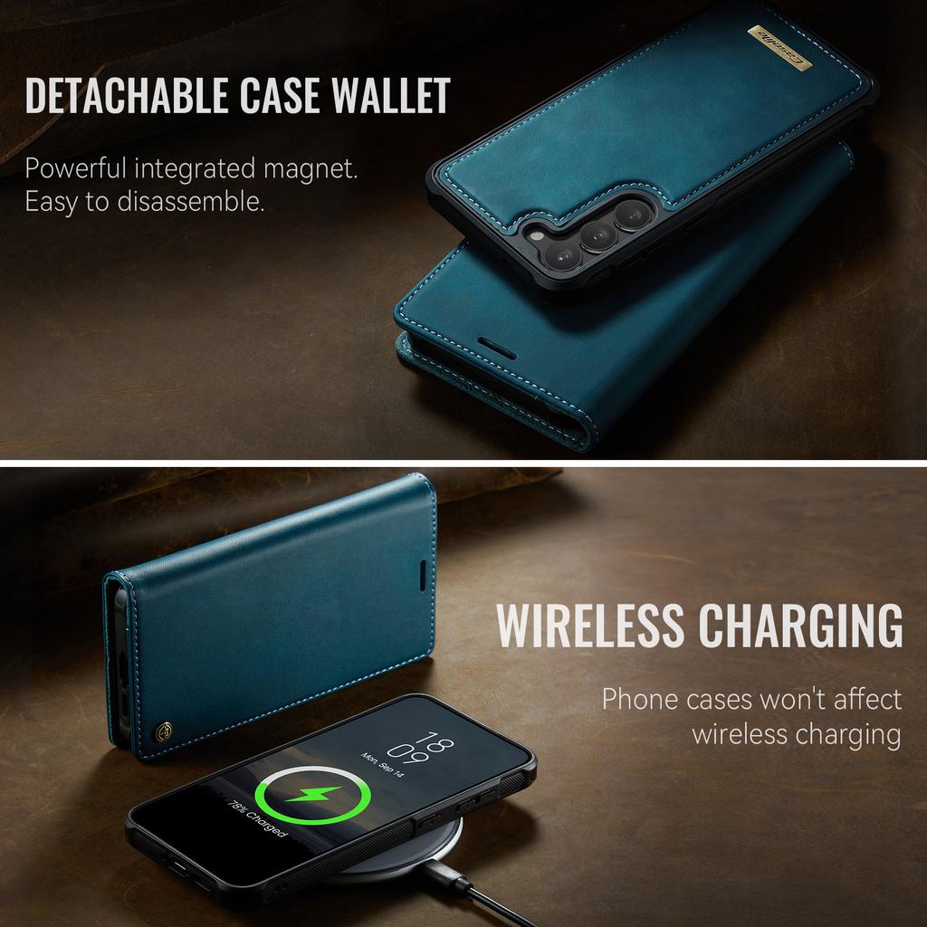 For Samsung Galaxy S23+ Case CASEME C49 Compatible with MagSafe RFID Blocking Detachable Wallet Leather Phone Cover