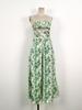 Vietnamese Designer Floral Embroidered Suspender Dress & Slim Split Long Skirt Set