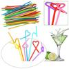 100Pcs Flexible Drinking Straws Kids Party Item Wedding Birthday Party
