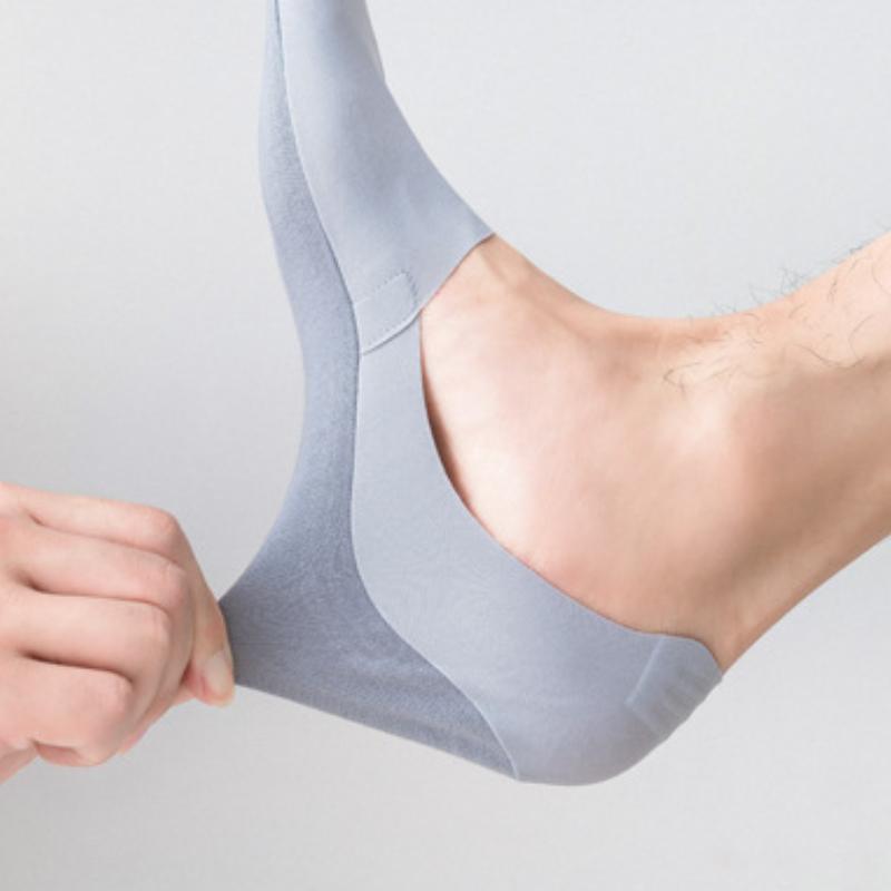 3 Pairs Men's Low Cut No Show Socks Summer Invisible Boat Socks Casual Non-slip Shallow Cozy Cotton Socks