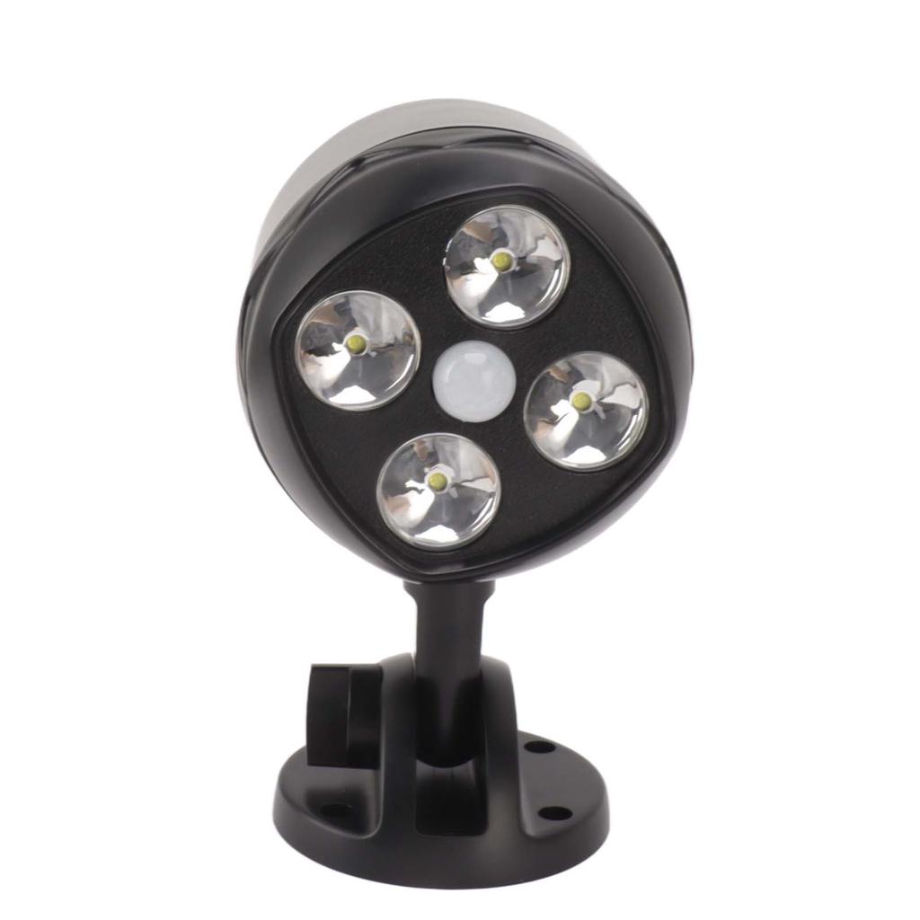 4 LED Spot Light Outdoor Waterproof Wall Mounted Rotating Projection Floodlight Spotlight with Motion Sensor for Yard