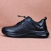 Leather hollow men's shoes breathable air cushion sports shoes full cowhide thick-soled casual punched leather shoes men