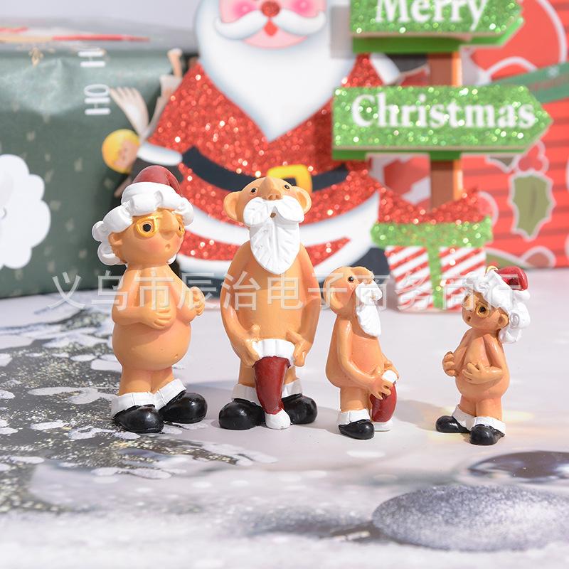 Naked Santa Naughty Christmas Tree Pendant New Resin Naughty Santa Christmas Tree Pendant