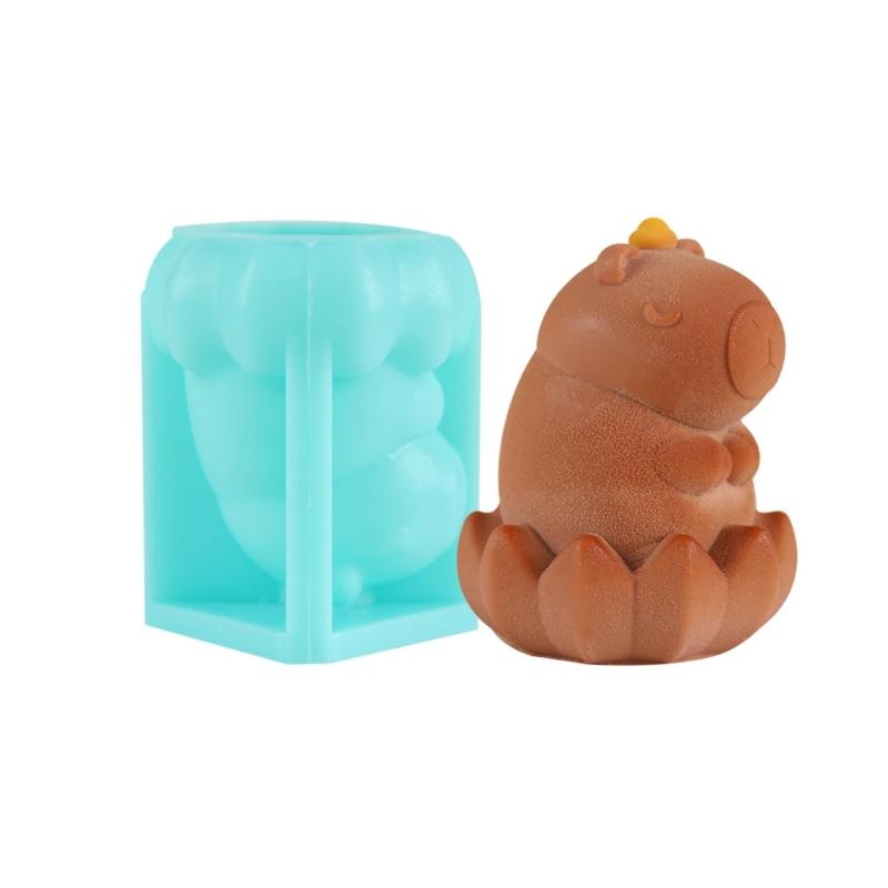 

Functional Capybaras Flower Baking Mould Dishwasher Safe Multipurpose Dessert Maker Artistic Dessert Mould 1