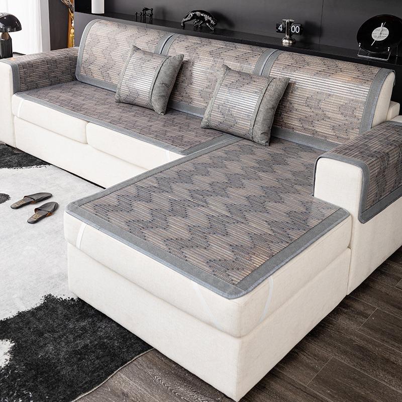 

Летний бамбуковый коврик, подушка для дивана, летний нескользящий летний коврик, бамбуковый коврик из ледяного шелка, крутая подушка для дивана 60*60cm