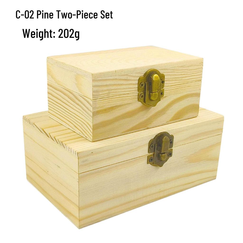 Small Solid Wood Pine Jewelry and Gift Storage Box