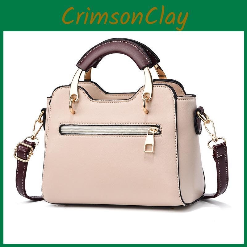 Classic Black Shell Pu Shoulder Bag For Women With Colorful Letter Design Medium Size