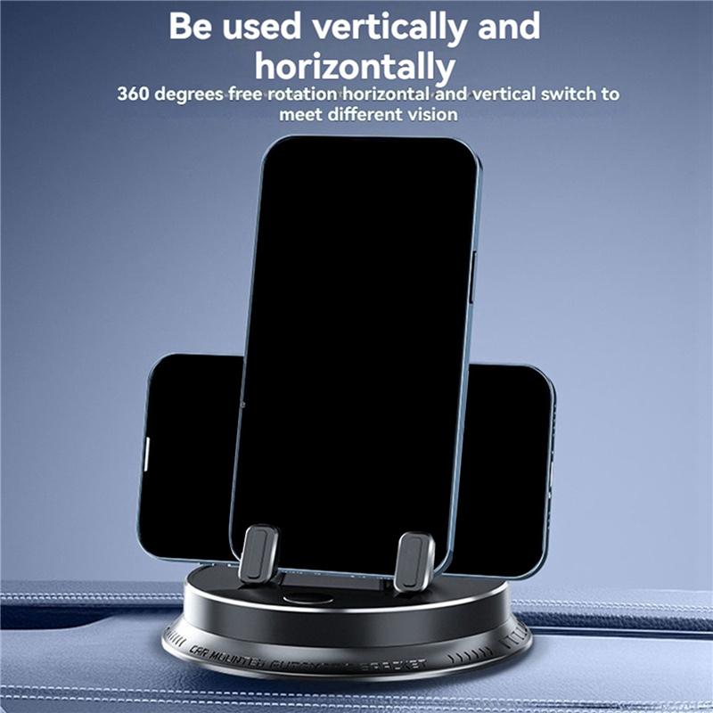 

2X Dashboard Car Phone Holder Universal 360° Rotation Silicone Phone Mount One-Handed Operation Phone Holder For Car Use чёрный