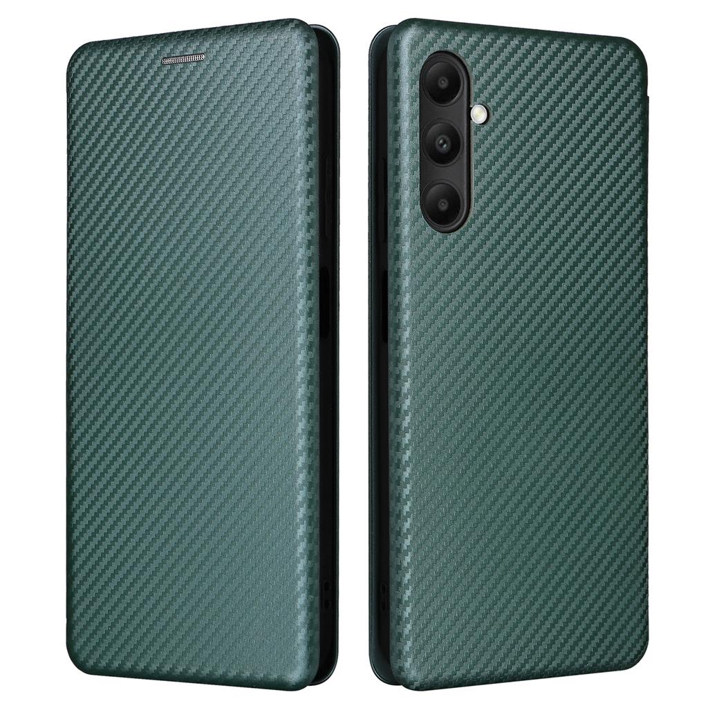 For Samsung Galaxy A05s 4G Case Carbon Fiber Texture PU Leather Phone Shell with Card Slot