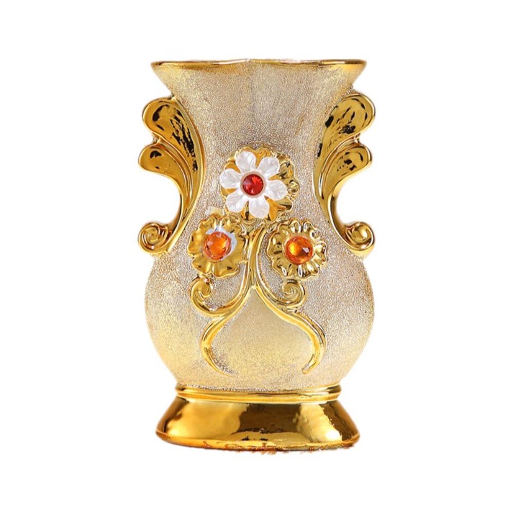 Ceramic Gilt Frosted Porcelain Vase Frosted Porcelain Artwork Style Vintage Ceramic Vase Advanced Ceramic Vase Home Decor