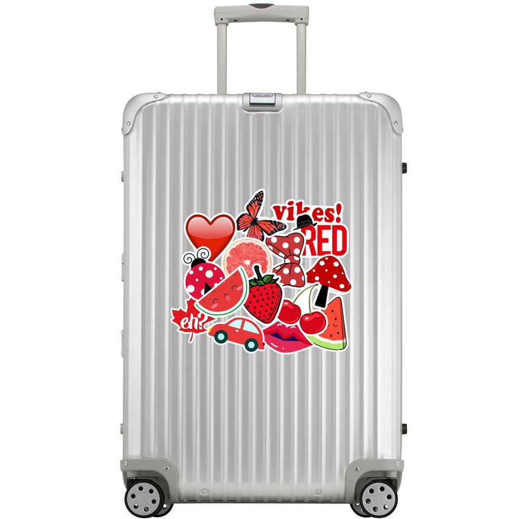 50 Red Girl Series Small Fresh Suitcase Trolley Case Laptop Graffiti Stickers Waterproof Stickers