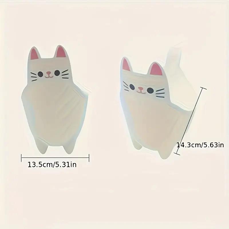 1pc, Cute Cartoon Cat Desktop Storage Bin, Mini Trash Can, Multi-functional Makeup Organizer, Modern Plastic Holder For Office A