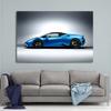 Solid Wood Frame Huracan Evo Sport Car Supercar Blue Car Home Decor Posters Canvas Printed Wall Art Painting Living Room Decoration