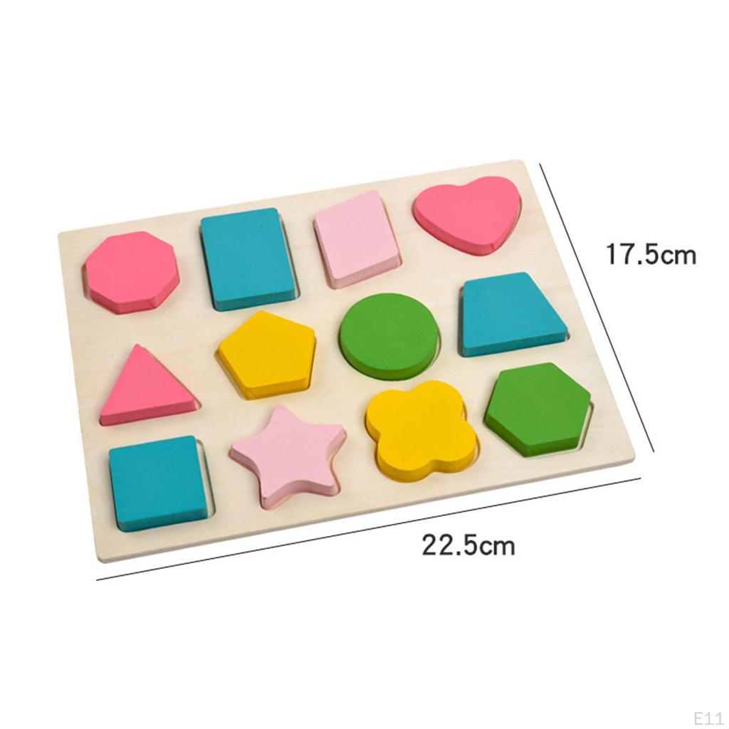 Wooden Puzzle Blocks Chunky Puzzles Preschool Montessori Educational Toy for Boys And Girls