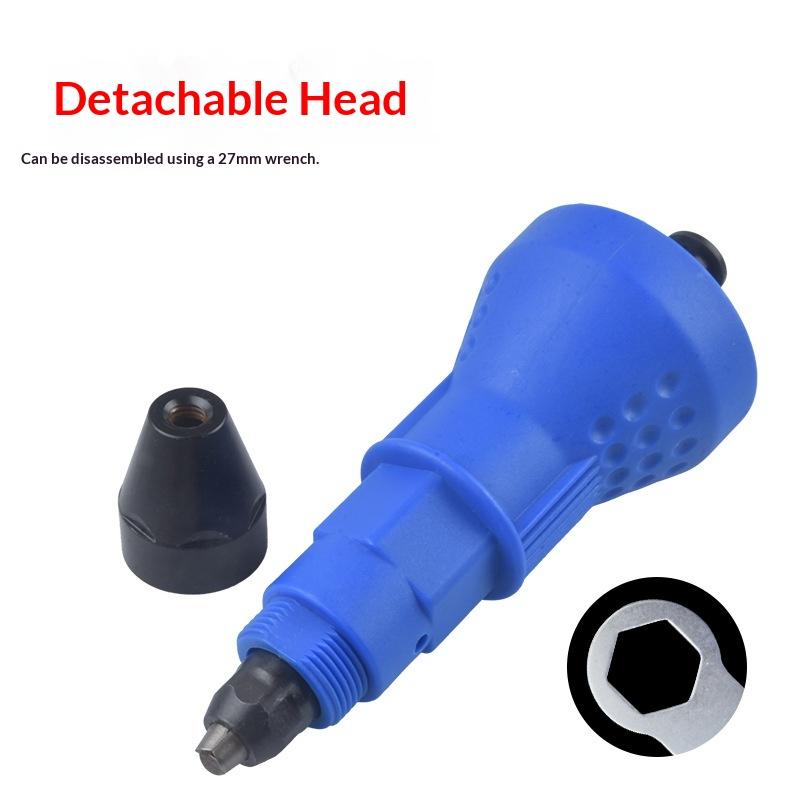 1 Set Multifunction Nail Gun Tool Electric Rivet Adapter Pull Drill Riveter Conversion Adapter Riveting Drill Rivet Adapter