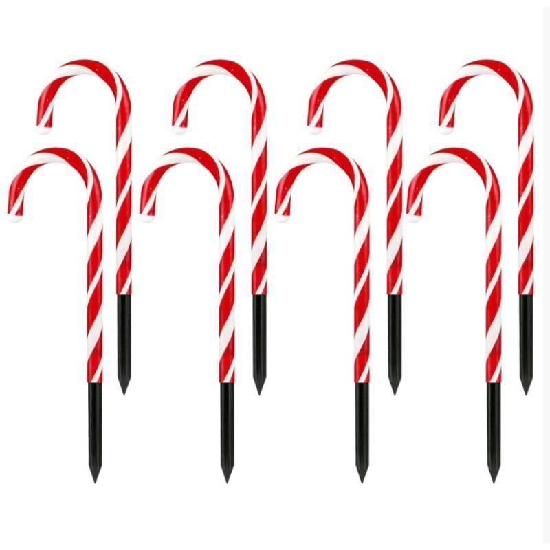 Christmas Solar Candy Cane Light String For Courtyard Garden Lawn Decoration
