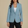 Ladies' Fashionable Casual Long Sleeved Solid Color Suit Jacket