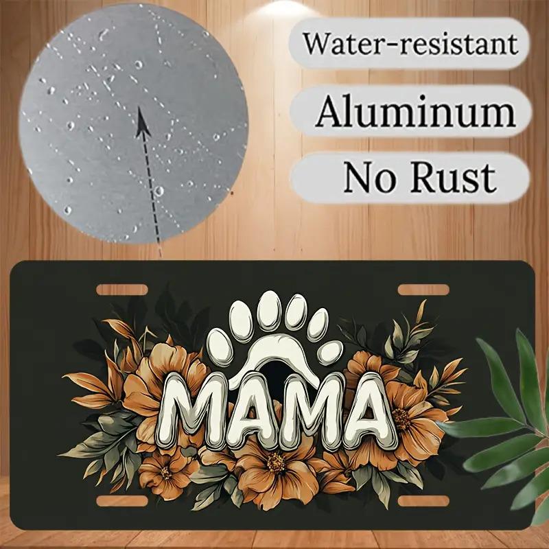D Plane Pc License Plate License Plate Frame with Decorative Cover Mothers Paw Print Design Car License Plate Cover