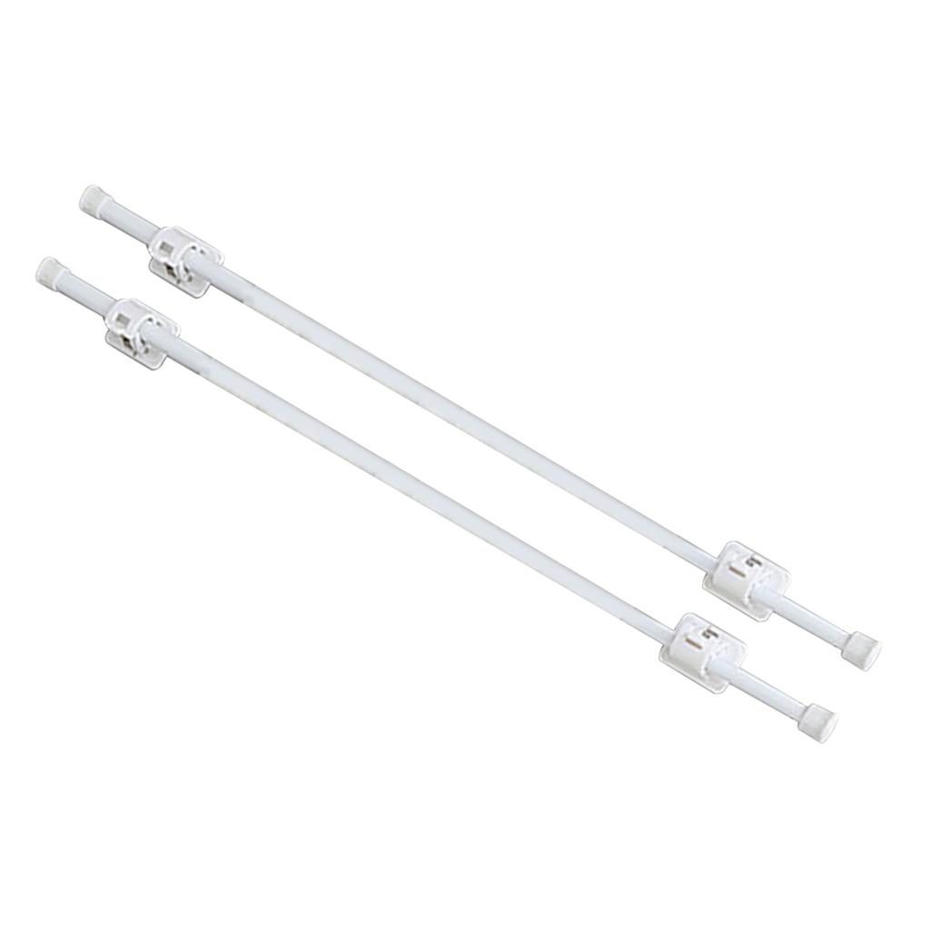 Curtain Rod With Brackets Telescoping Reliable Support Drapery Rods Set for Bathroom Kitchen 50‑90cm 2 Rods + 2 Hooks