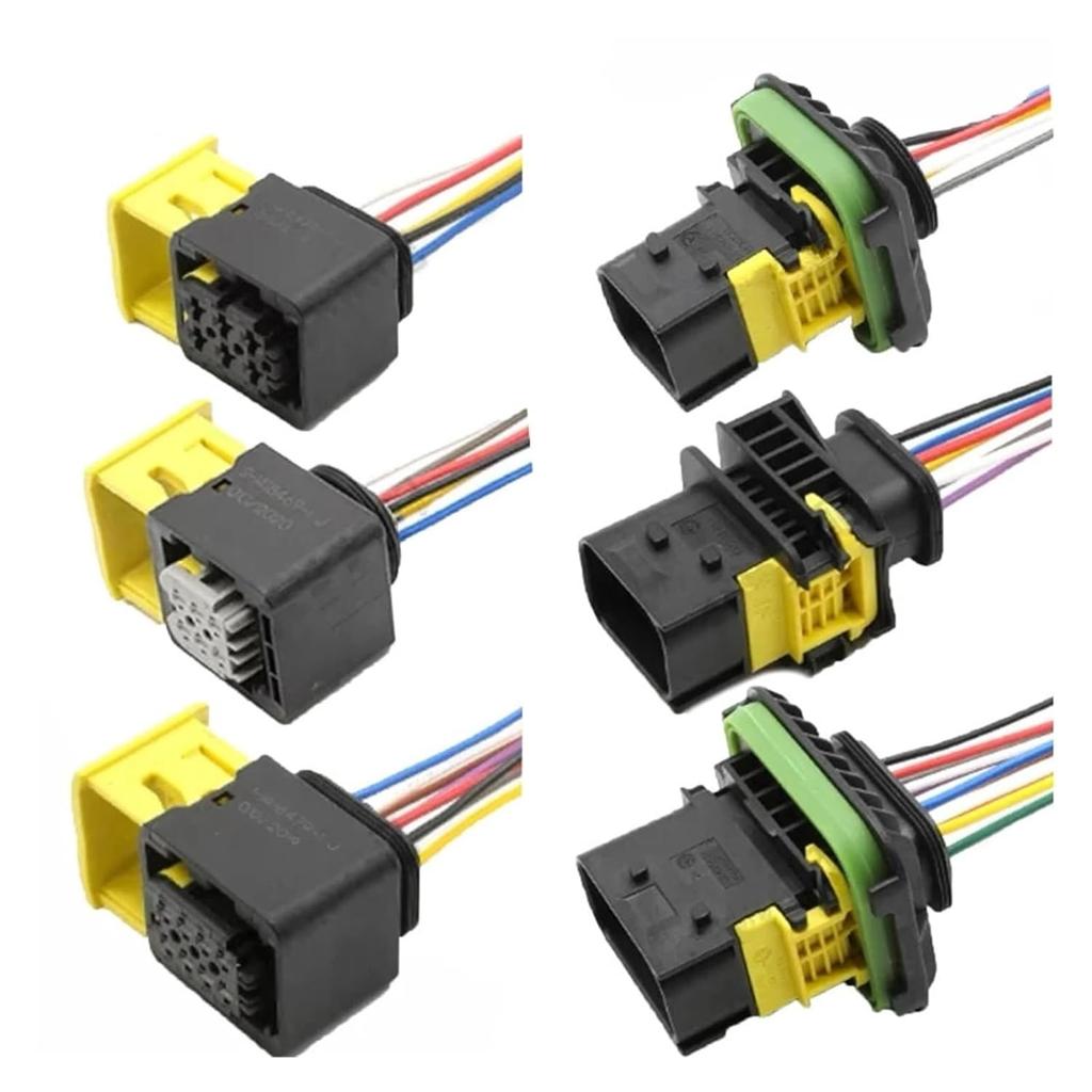 6 7 8 10Pin AMP TE Auto/Energy Sheath Electronic Connector Wiring Harness Plug 1-1418479-1 1564516 1-1703820-1(Yellow)