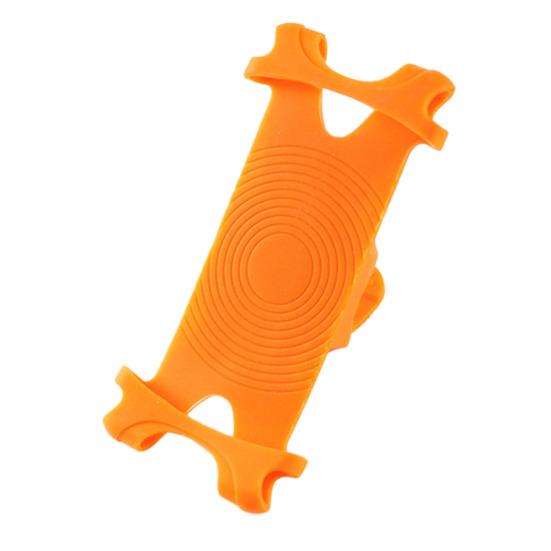 

Велосипедный держатель для телефона, кронштейн для велосипедного смартфона, Нескользящий, сверхлегкий, мягкий, эластичный, универсальный, силиконовый, для мотоцикла Small оранжевый