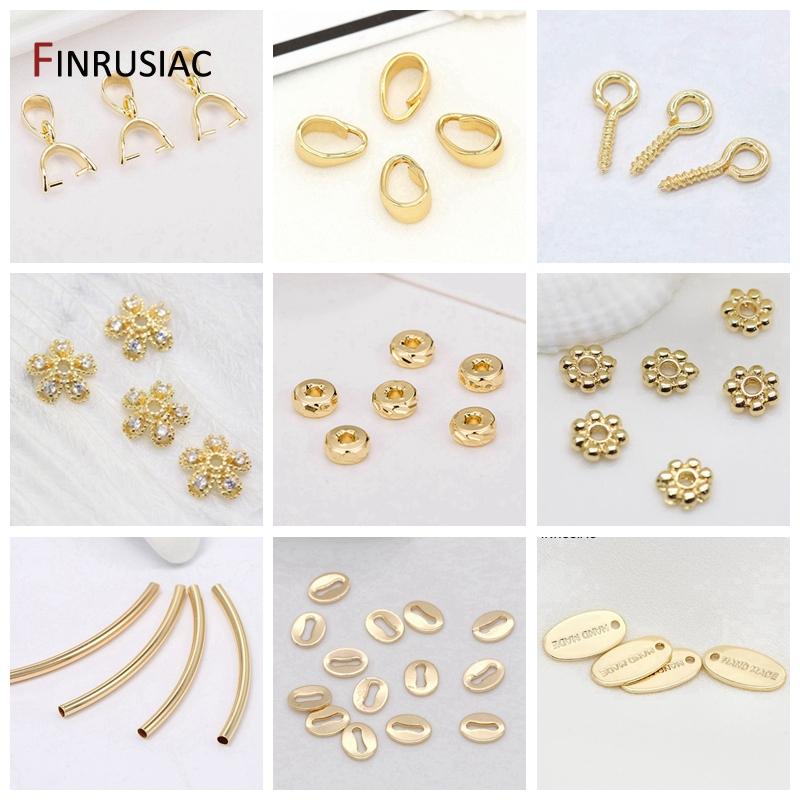 14k gold plated Jewelry Making Supplies Pendant Pearl Beads Holder Pin Pendant Connector Pendant Beads Cap for DIY Jewellery