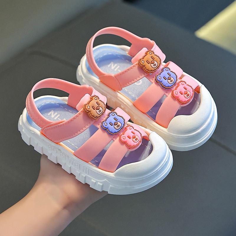 Cartoon Paradise Kids Sandals With Pvc Sole Non Slip Soft Bottom For Toddlers And Children 21 розовый