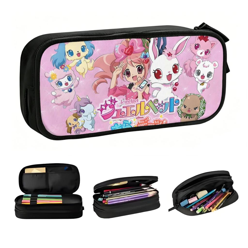 Cartoon Jewelpet Kawaii Pencil Case Girl Boy Large Capacity Anime Cute Pencil Bag School Accessories