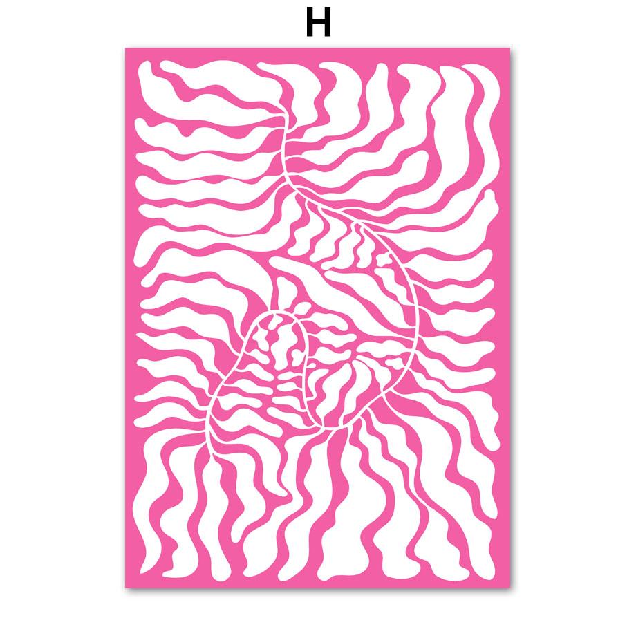 

Розовый оранжевый Матисс Цветочный рынок Баухаус Геометрия настенная живопись холст картины постеры и принты фотографии для декора гостиной A4 21X30cm No Framed