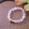 Chinesisches Perlenarmband aus Rosenquarz und Polymer Clay - Elegantes Damen Luxusmode Kristallschmuck Accessoire