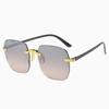 Fashion Rimless Women Gradient Sunglasses New  Brand Designer Sun Glasses Vintage Shades Female Pink Eyewear Gafas De Sol