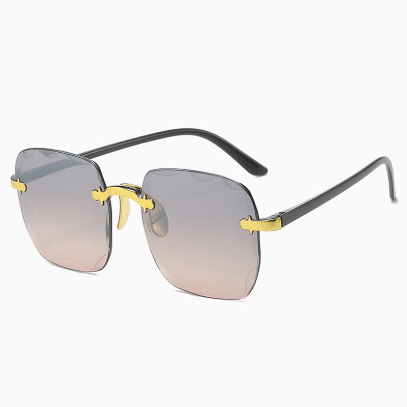 Fashion Rimless Women Gradient Sunglasses New  Brand Designer Sun Glasses Vintage Shades Female Pink Eyewear Gafas De Sol